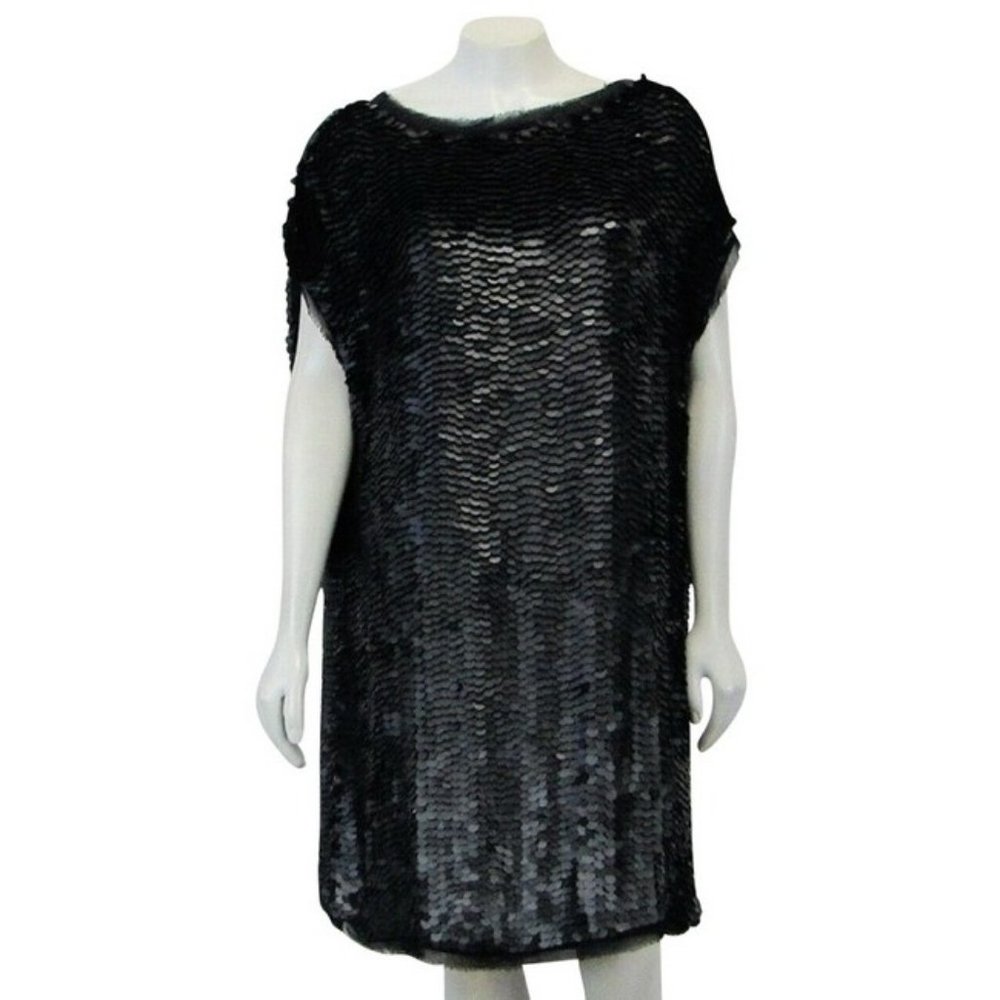AllSaints black progression sequined Dress 10 M